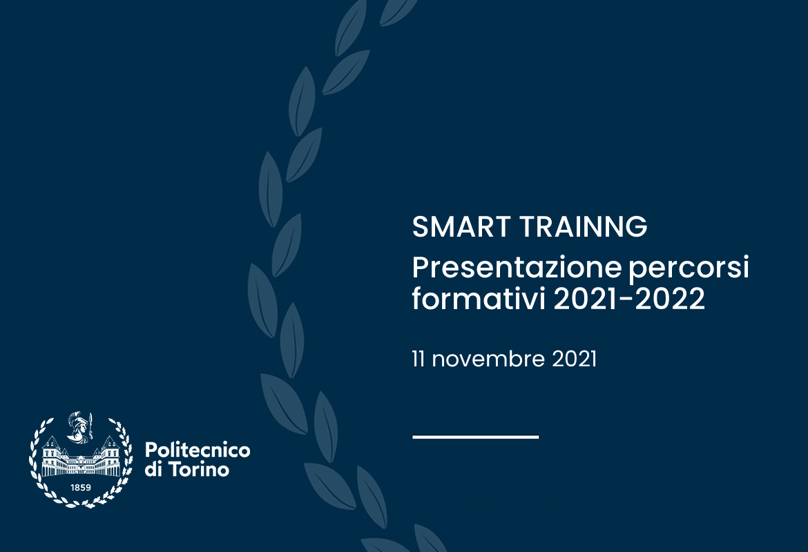 Copertina di Presentazione percorsi formativi “Smart training“ 2021-2022