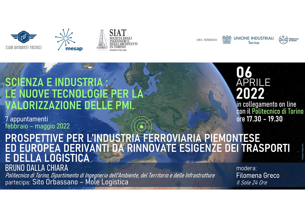 Copertina di Prospettive per l’industria ferroviaria piemontese ed europea derivanti da rinnovate esigenze dei trasporti e della logistica