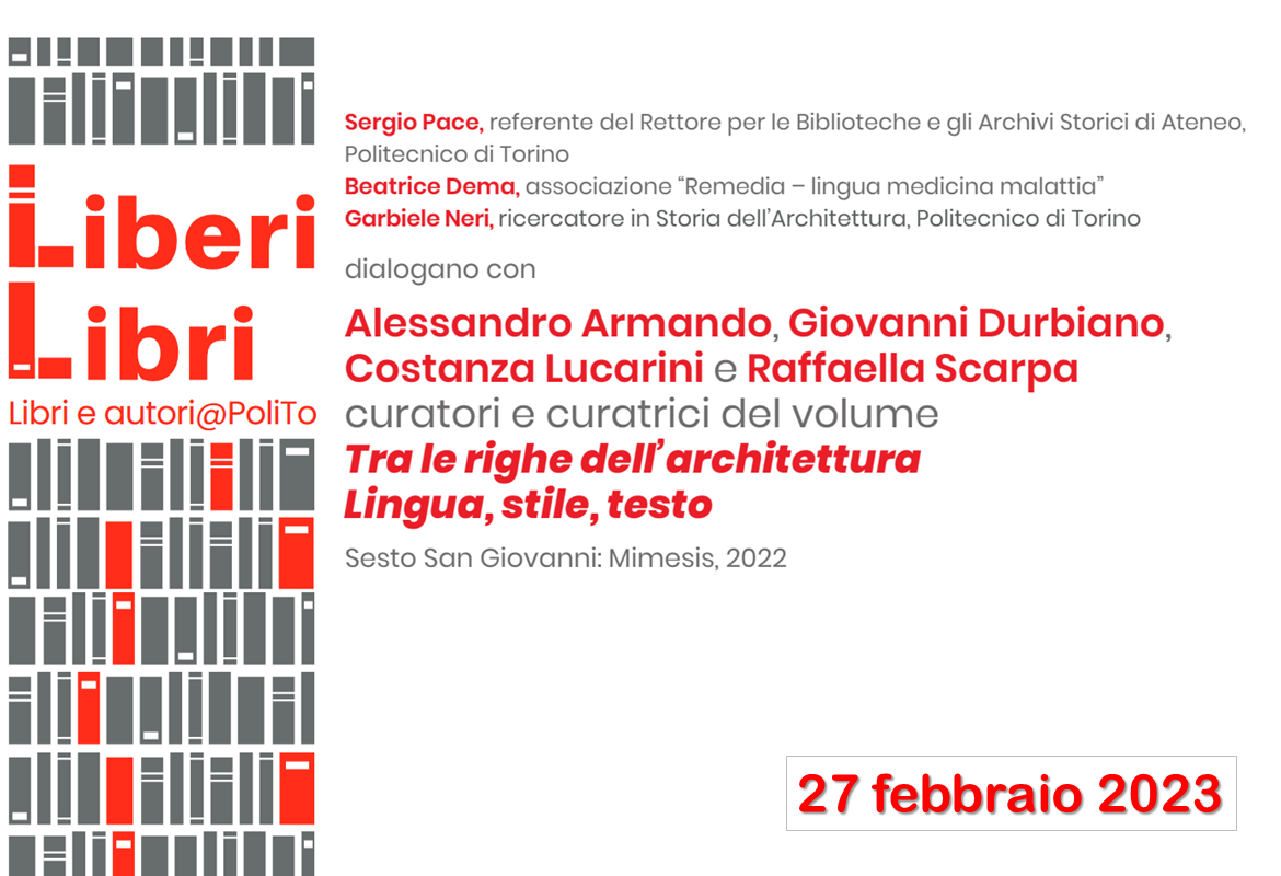 Copertina di Alessandro Armando, Giovanni Durbiano, Costanza Lucarini e Raffaella Scarpa: Tra le righe dell’architettura Lingua, stile, testo